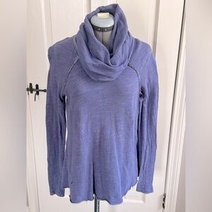 Free People Beach Cowl Neck Sweater Boho Sweatshirt